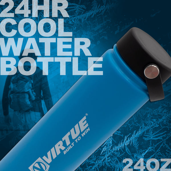 Virtue Stainless Steel 24Hr Cool Water Bottle - 710ml - Blue