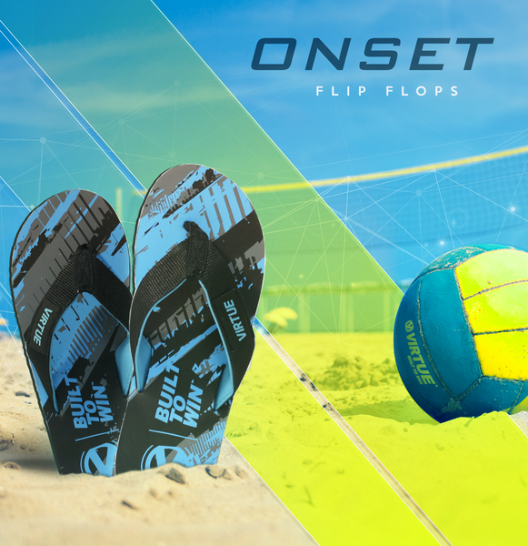 Virtue Onset Flip Flops - Graphic Cyan
