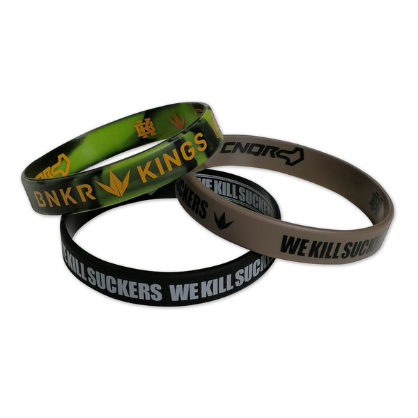 Bunkerkings Wristbands (3-Pack) - Black/Tan/Olive