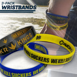 Bunkerkings Wristbands (3-Pack) - Black/Yellow/Navy