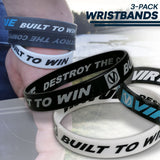 Virtue Wristbands (3-Pack) - Cyan/White/Black